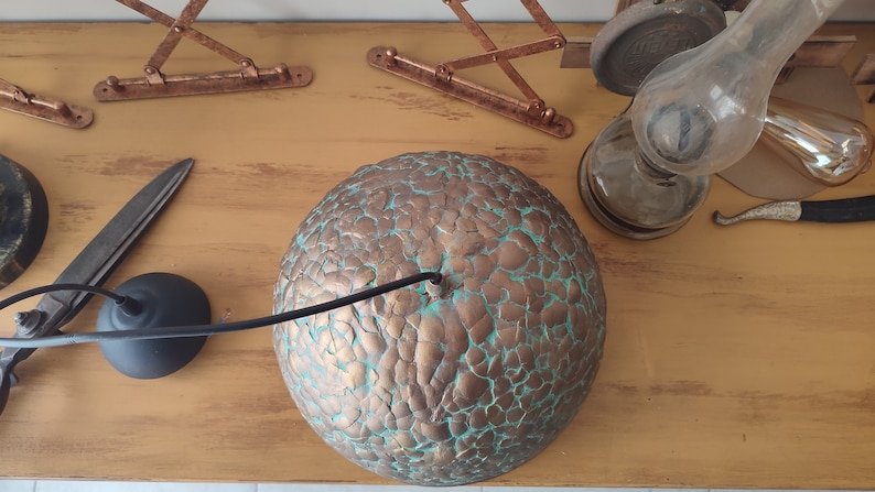 Golden Hammered Brass Pendant