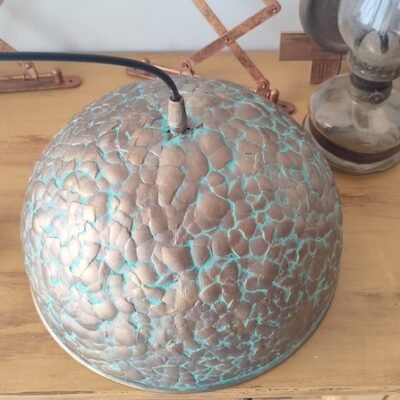 Golden Hammered Brass Pendant