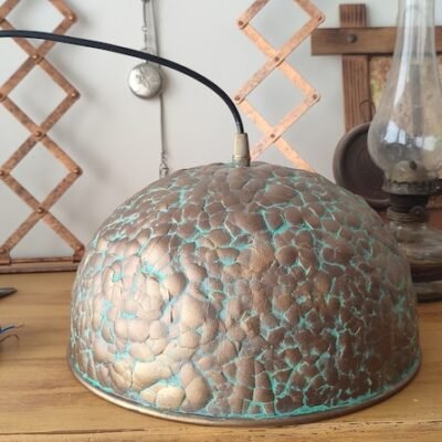 Golden Hammered Brass Pendant