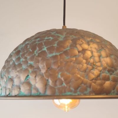 Golden Hammered Brass Pendant