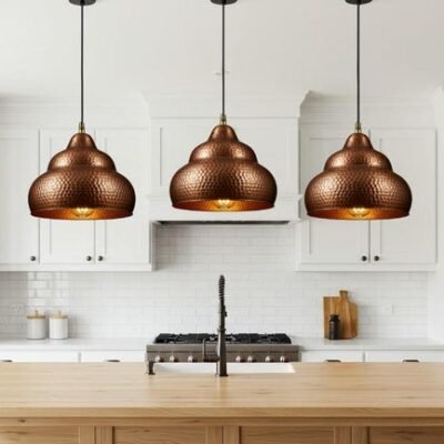 Handmade Hammered Copper Dome Pendant Light