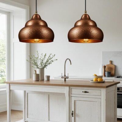 Handmade Hammered Copper Dome Pendant Light
