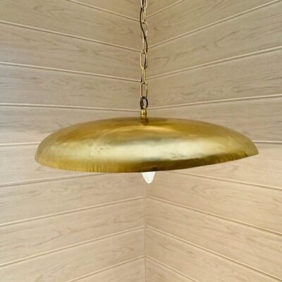 Handmade Flat Brass Pendant Light