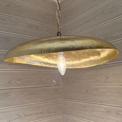 Handmade Flat Brass Pendant Light