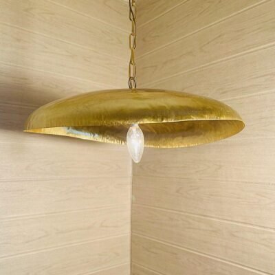 Handmade Flat Brass Pendant Light