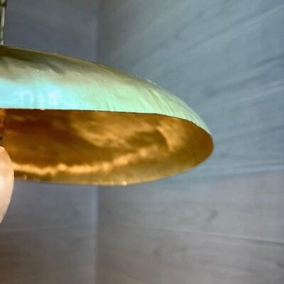 Handmade Flat Brass Pendant Light