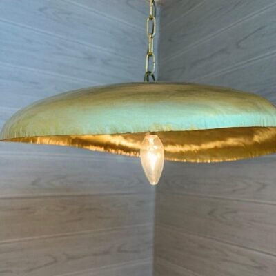 Handmade Flat Brass Pendant Light