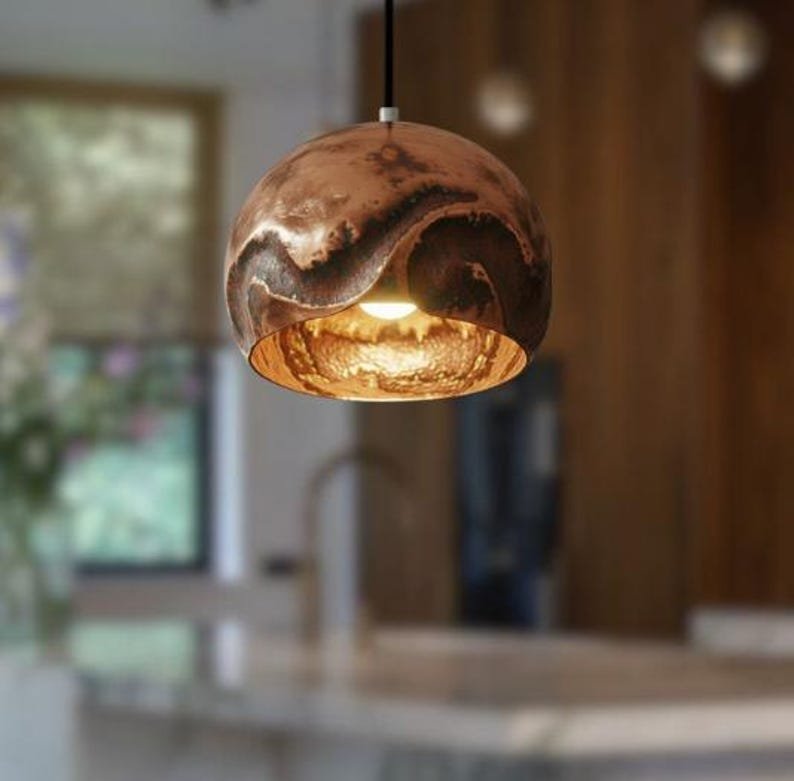 brass6 (1) Patina Copper Globe Pendant Light