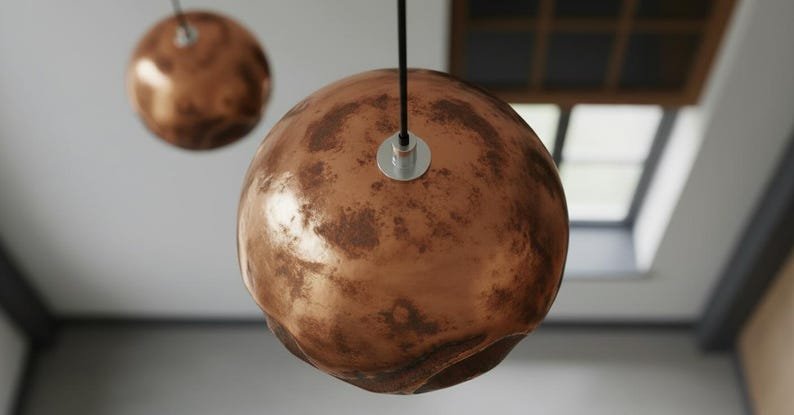 brass6 (2) Patina Copper Globe Pendant Light