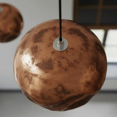 brass6 (4) Patina Copper Globe Pendant Light