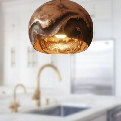 brass6 (7) Patina Copper Globe Pendant Light