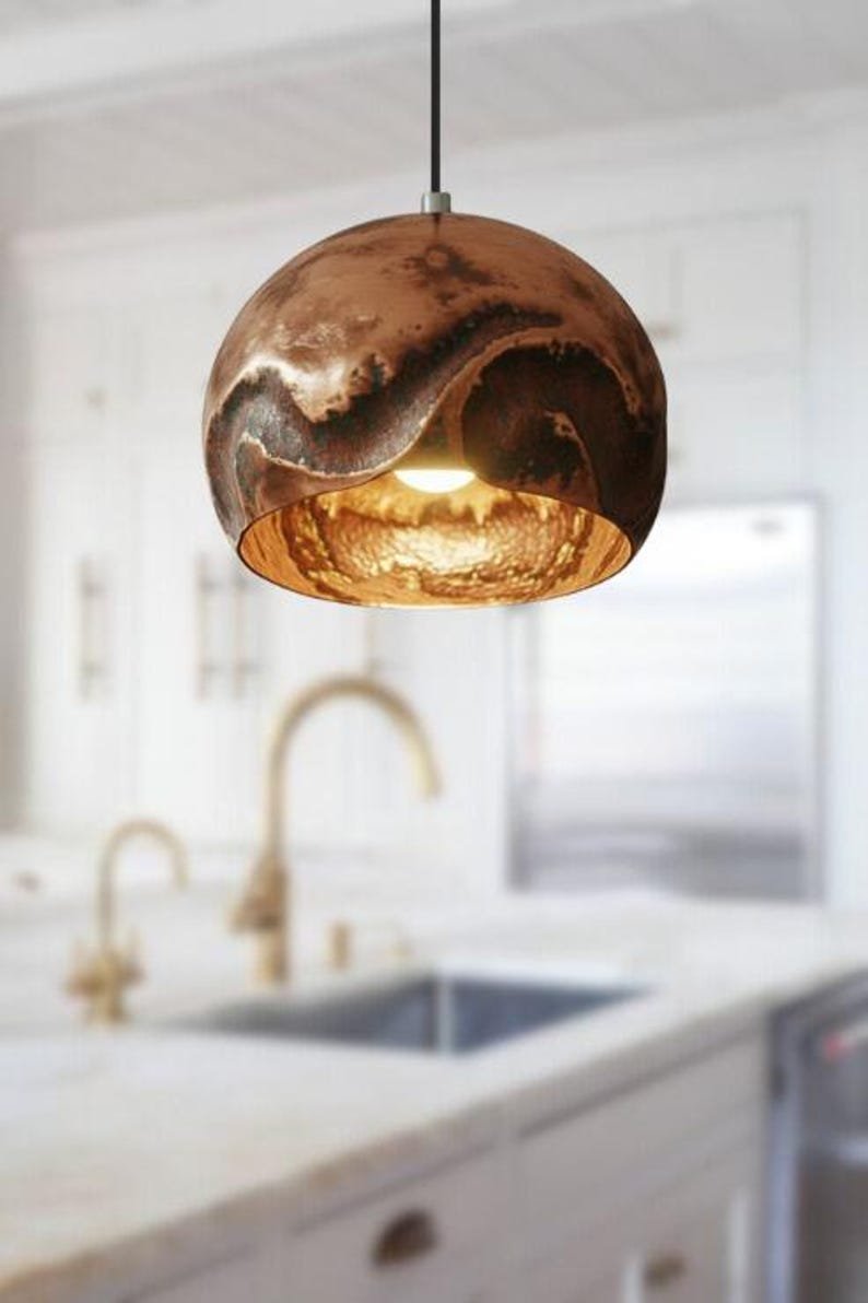 brass6 (7) Patina Copper Globe Pendant Light