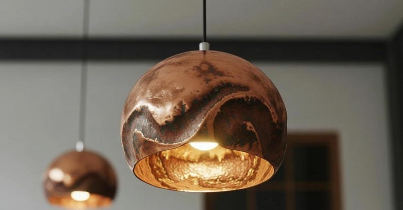 brass6 (8) Patina Copper Globe Pendant Light