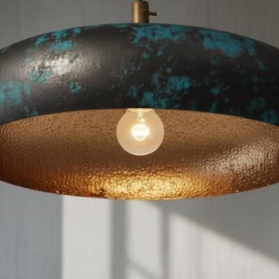 brssa9 (5) Verdigris Patina Pendant Light