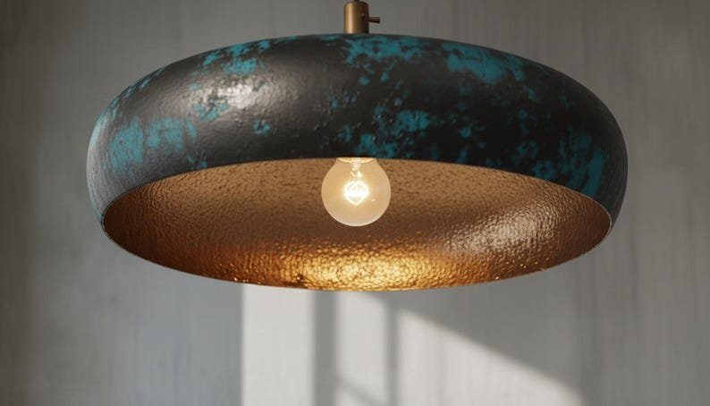 brssa9 (5) Verdigris Patina Pendant Light