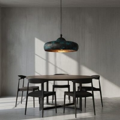 brssa9 (6) Verdigris Patina Pendant Light