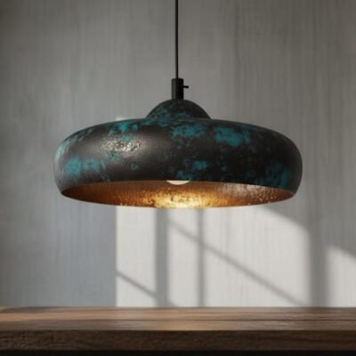 brssa9 (7) Verdigris Patina Pendant Light