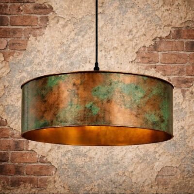 Verdigris Drum Pendant Light